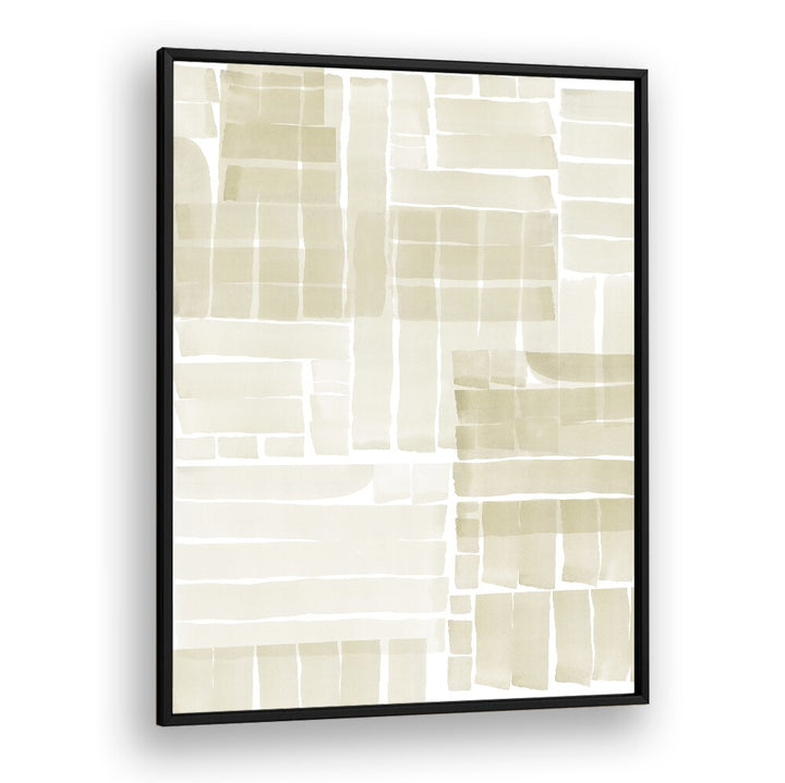 Stunning NEUTRAL TANGLE GRID II, ABSTRACT PAINTINGS showcasing soft tones and geometric shapes for modern decor.
