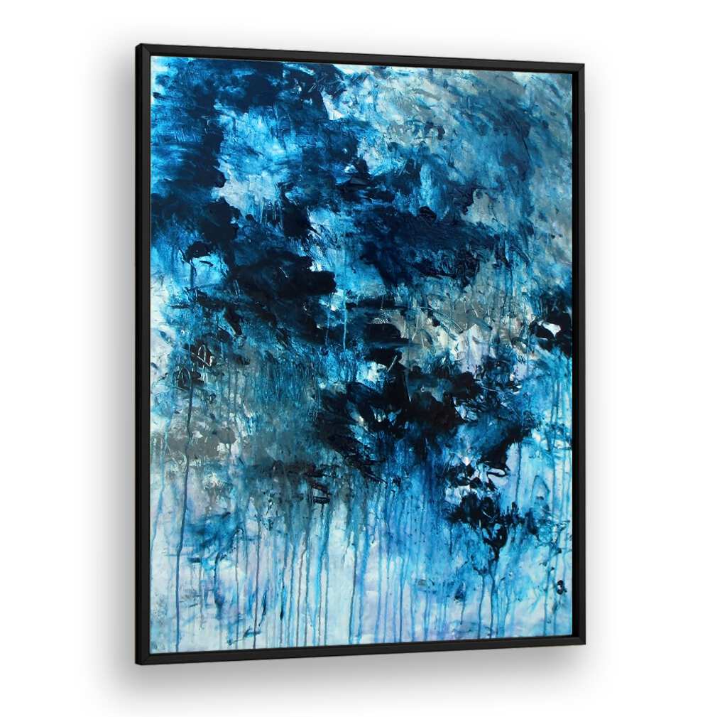 Vibrant blue hues in ABSTRACT DESIGN VII, ABSTRACT PAINTINGS elevate modern decor and transform your living space.