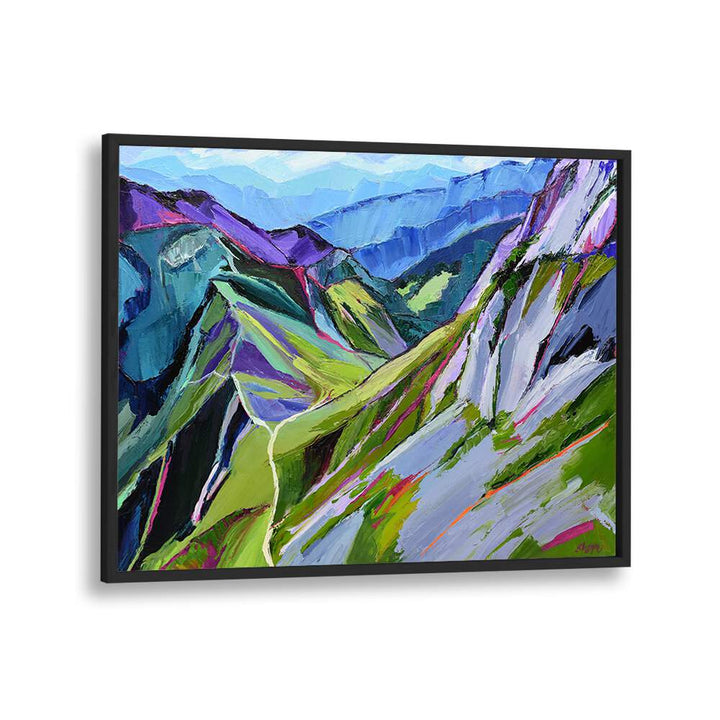 ALPINE TRAIL , LANDSCAPE PAINTINGS