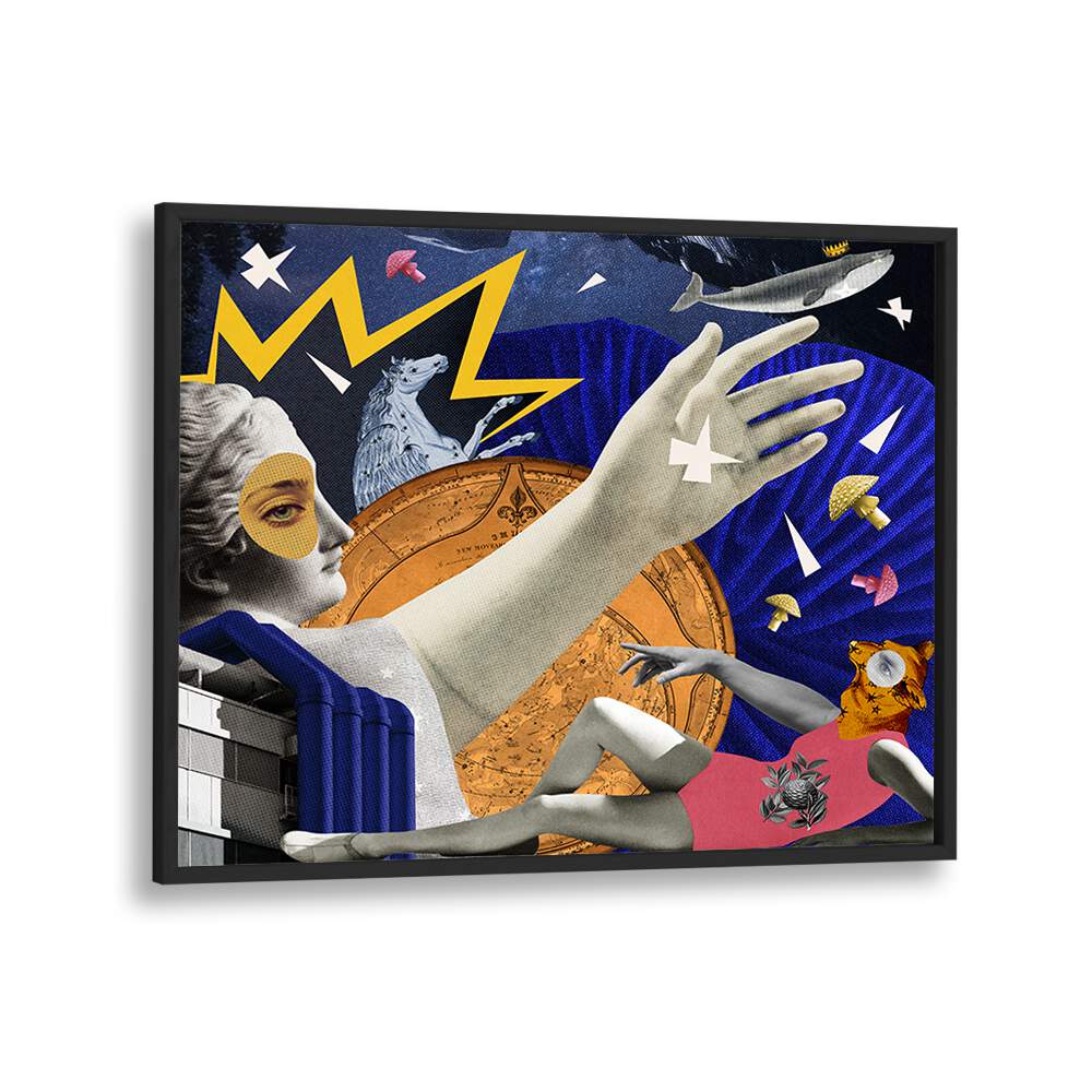 Surreal artwork featuring SPACE QUEEN, a cosmic-themed art print perfect for modern decor enthusiasts.