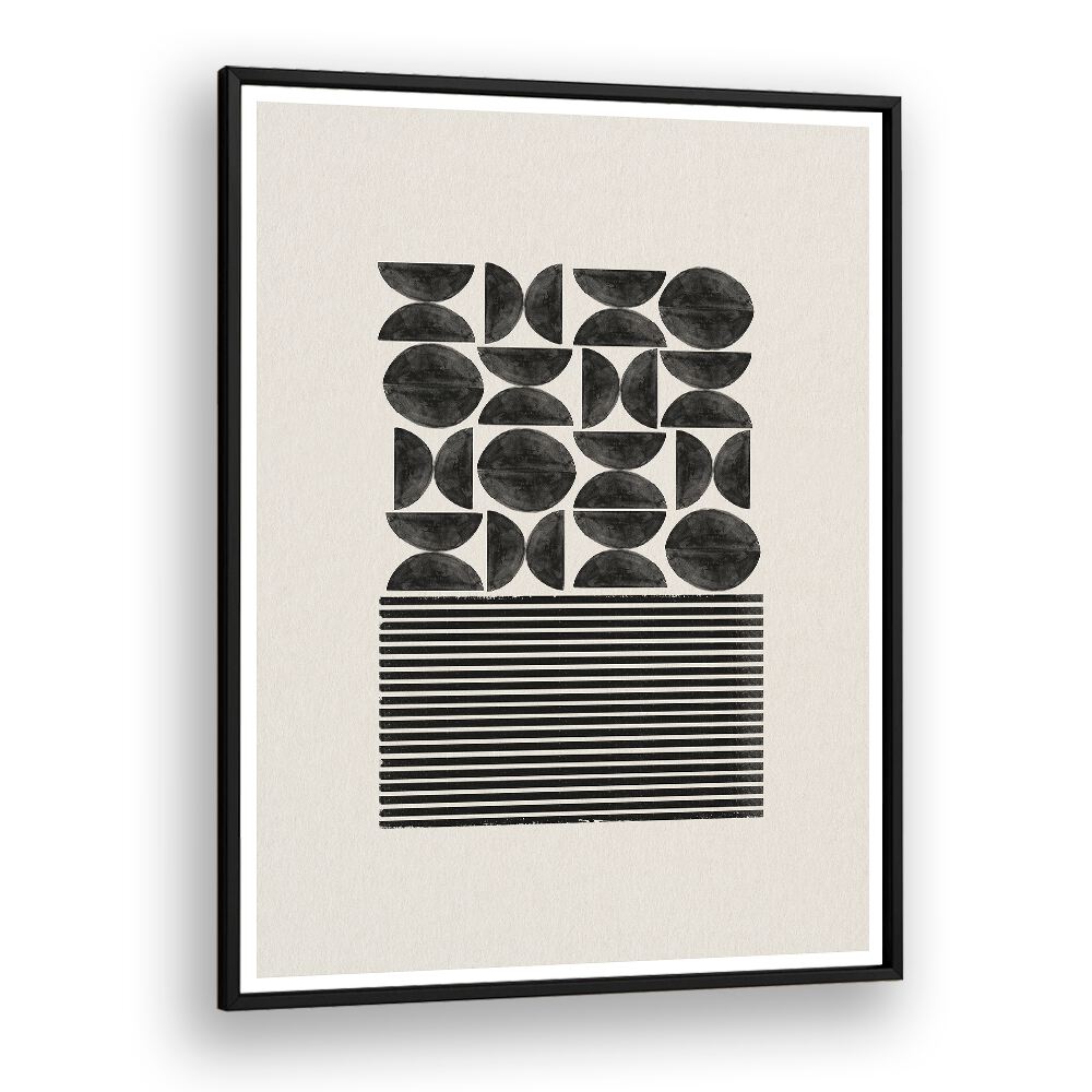 BLACK GEOMETRIC PATTERNS I BY THE MIUUS STUDIO , ABSTRACT PAINTINGS, ABSTRACT ART PRINTS