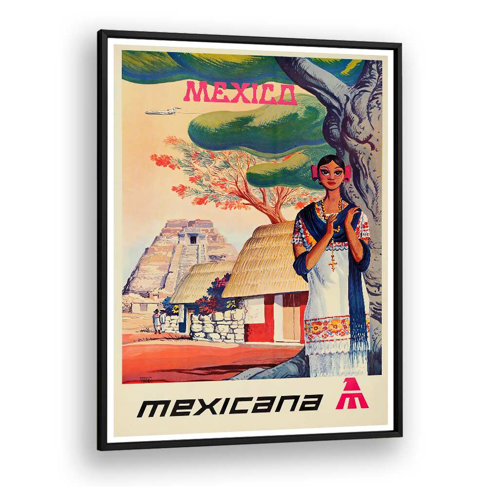 MEXICANA I VINTAGE TRAVEL POSTERS showcasing vibrant Mexican culture and landscapes, perfect for home decor.