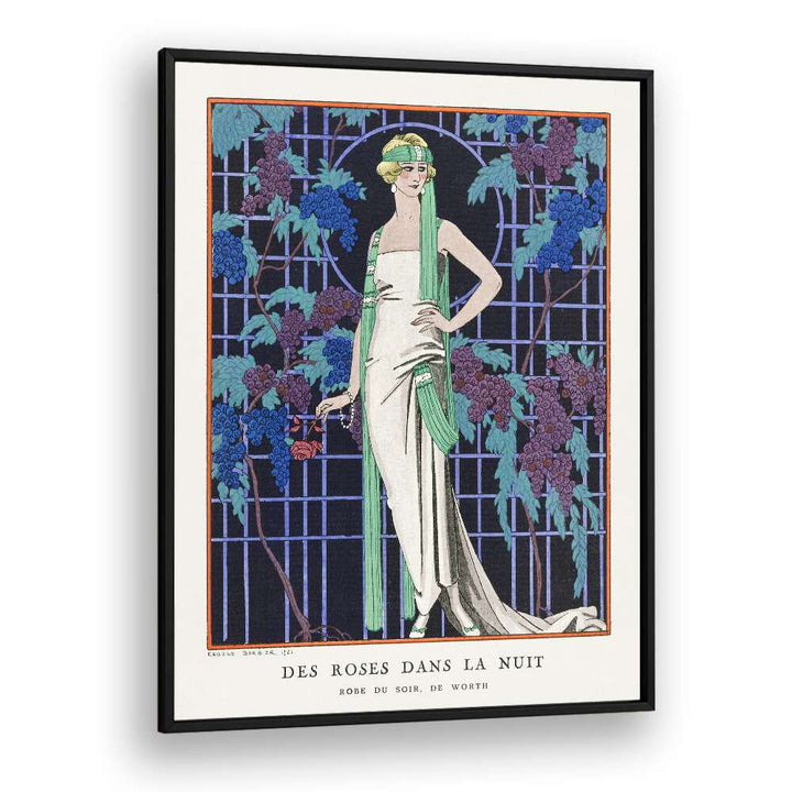 DES ROBES DANS LA NUIT ROBE DU SOIR, DE WORTH (1921)  , VINTAGE PAINTINGS