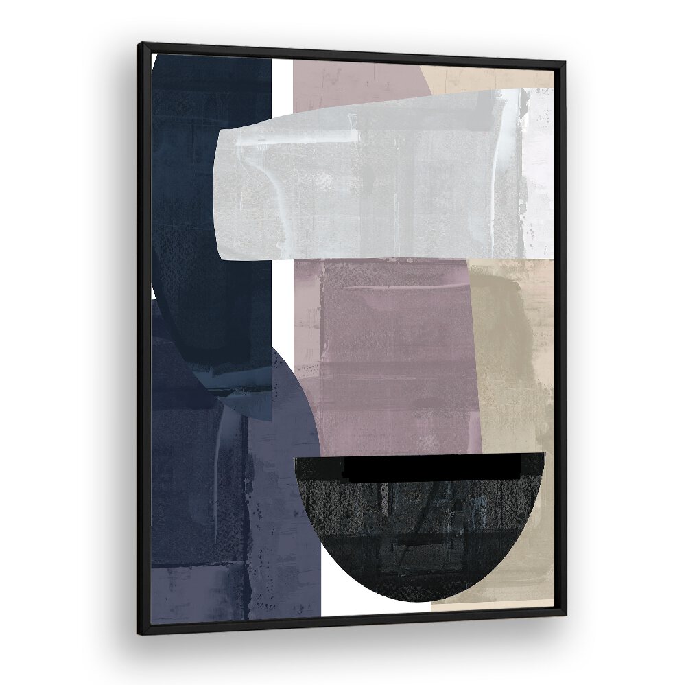 Stylish NAVY SHAPES II, ABSTRACT PAINTINGS featuring geometric designs and deep navy hues to enhance any space.