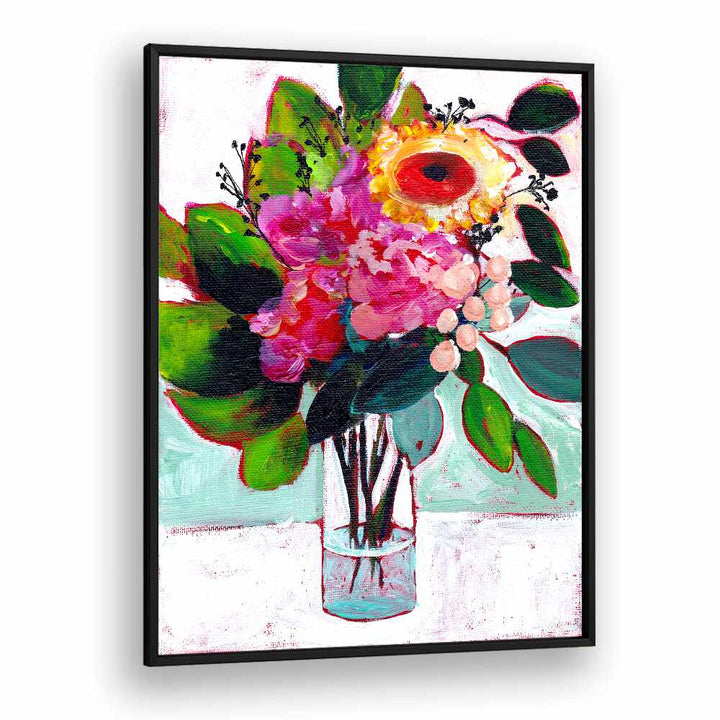 JULYS FLOWERS , FLORAL FLOWER PAINTINGS