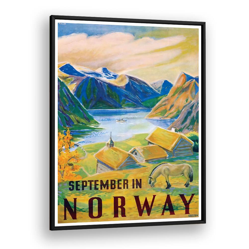 Stunning NORWAY, VINTAGE TRAVEL POSTERS showcasing breathtaking landscapes and rich culture for your space.