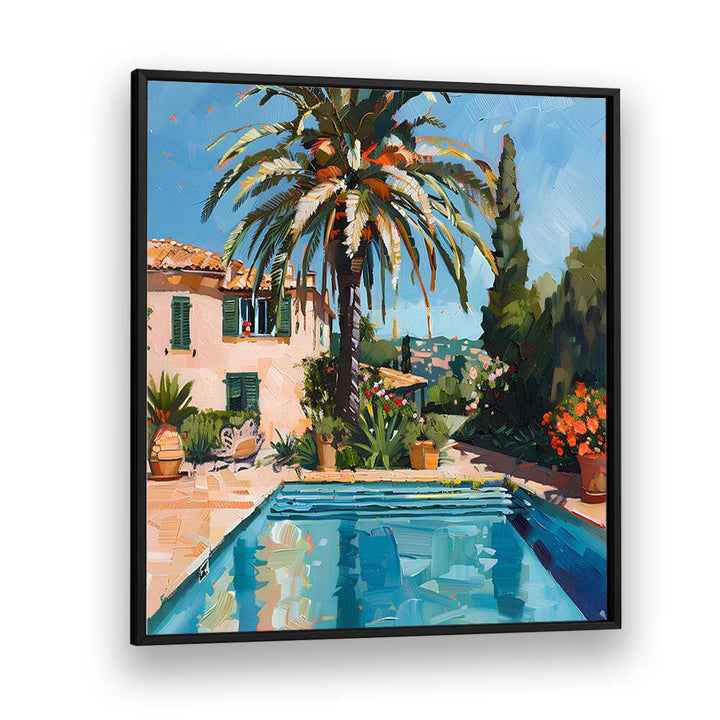 Vibrant scene of the HOUSE BY THE POOL MALLORCA II, showcasing luxury living and relaxation in beautiful Mallorca.