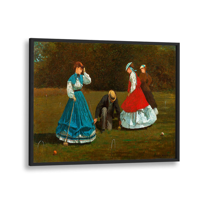 CROQUET SCENE (1866)  , VINTAGE PAINTINGS