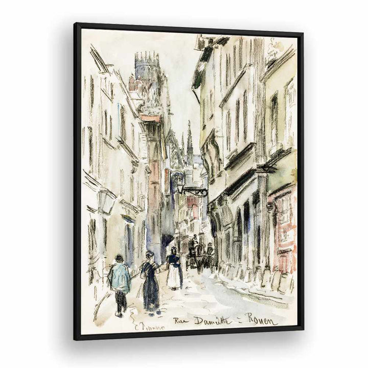 RUE DAMIETTE, ROUEN (CA. 1884)  , VINTAGE PAINTINGS