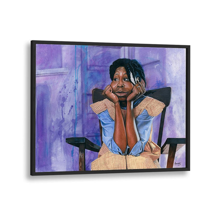 Elegant portrayal in "The Color Purple, African Art Paintings," capturing creativity and sophistication for your decor.