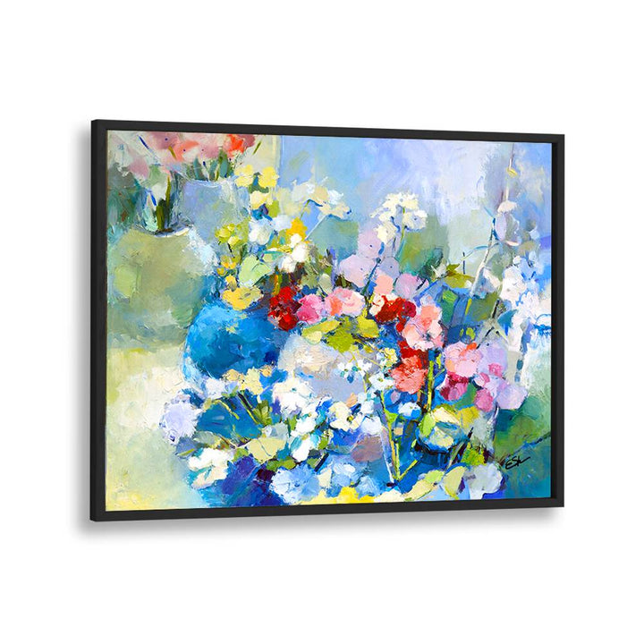 Vibrant WILDFLOWERS, ABSTRACT PAINTINGS bring spring's essence into your home, perfect for floral enthusiasts.