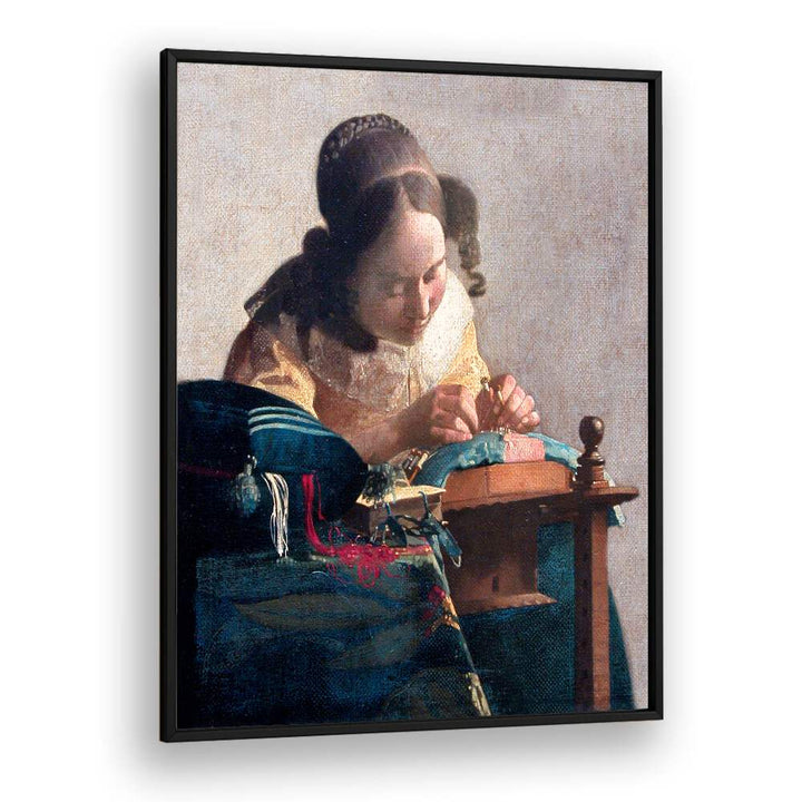 THE LACEMAKER (CA.1669–1671) BY JOHANNES VERMEER, VINTAGE PAINTINGS