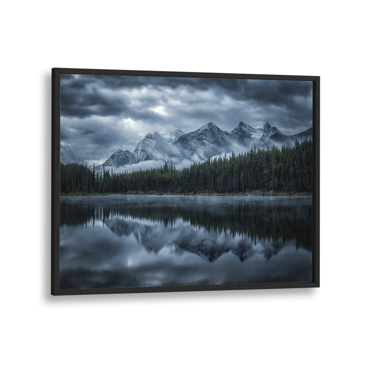 Majestic cold mountains reflected in serene waters, perfect for COLD MOUNTAINS, PHOTOGRAPHY PRINTS enthusiasts.
