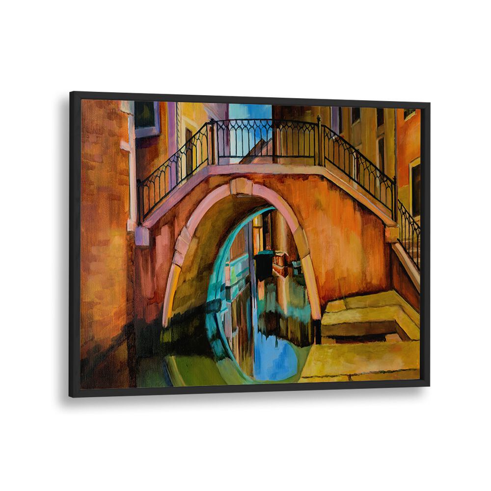 VENETIAN BRIDGE , LANDSCAPE PAINTINGS