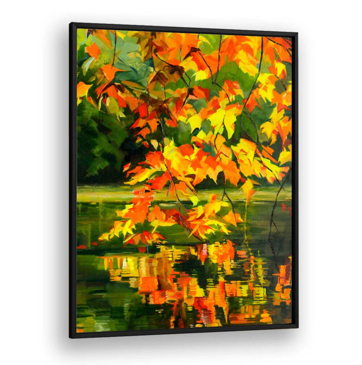 AUTUMN REFLECTIONS , LANDSCAPE PAINTINGS