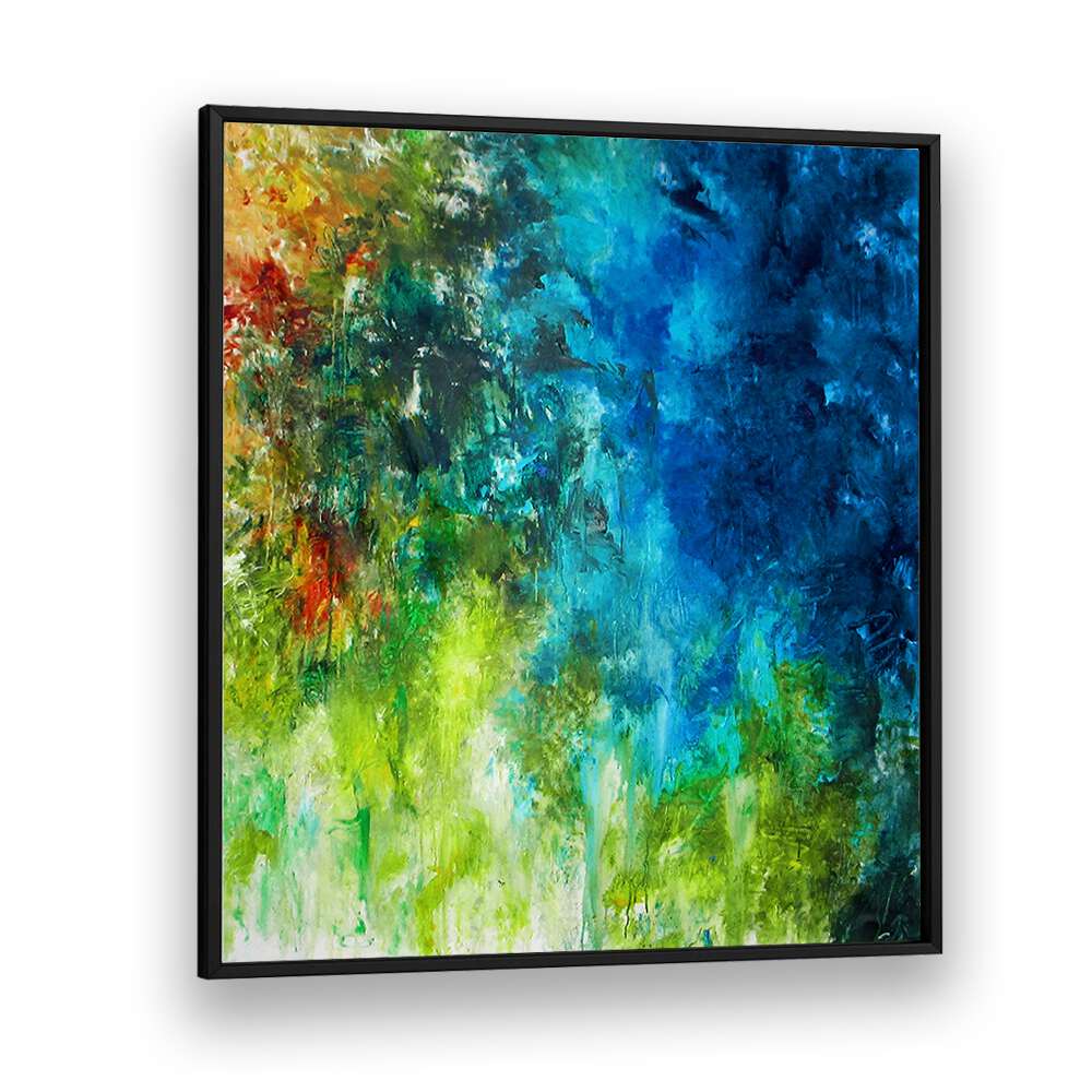 Vibrant colors in ABSTRACT DESIGN I, ABSTRACT PAINTINGS create a stunning modern masterpiece for any space.