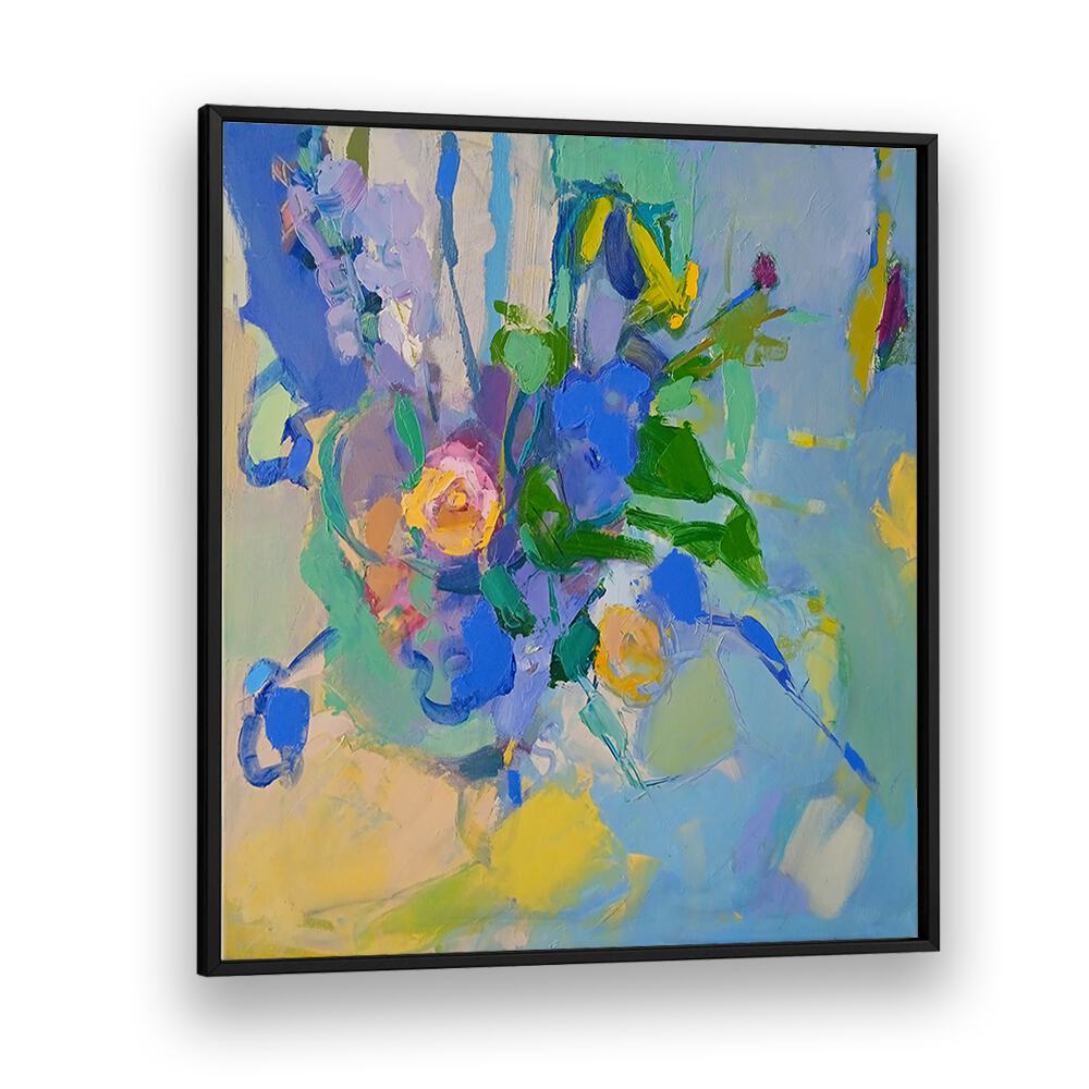Vibrant SPRING BOUQUET, ABSTRACT PAINTINGS brighten your space with colorful blooms and a touch of spring essence.
