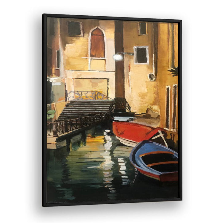 CANAL AT NIGHT , BEACH PAINTINGS
