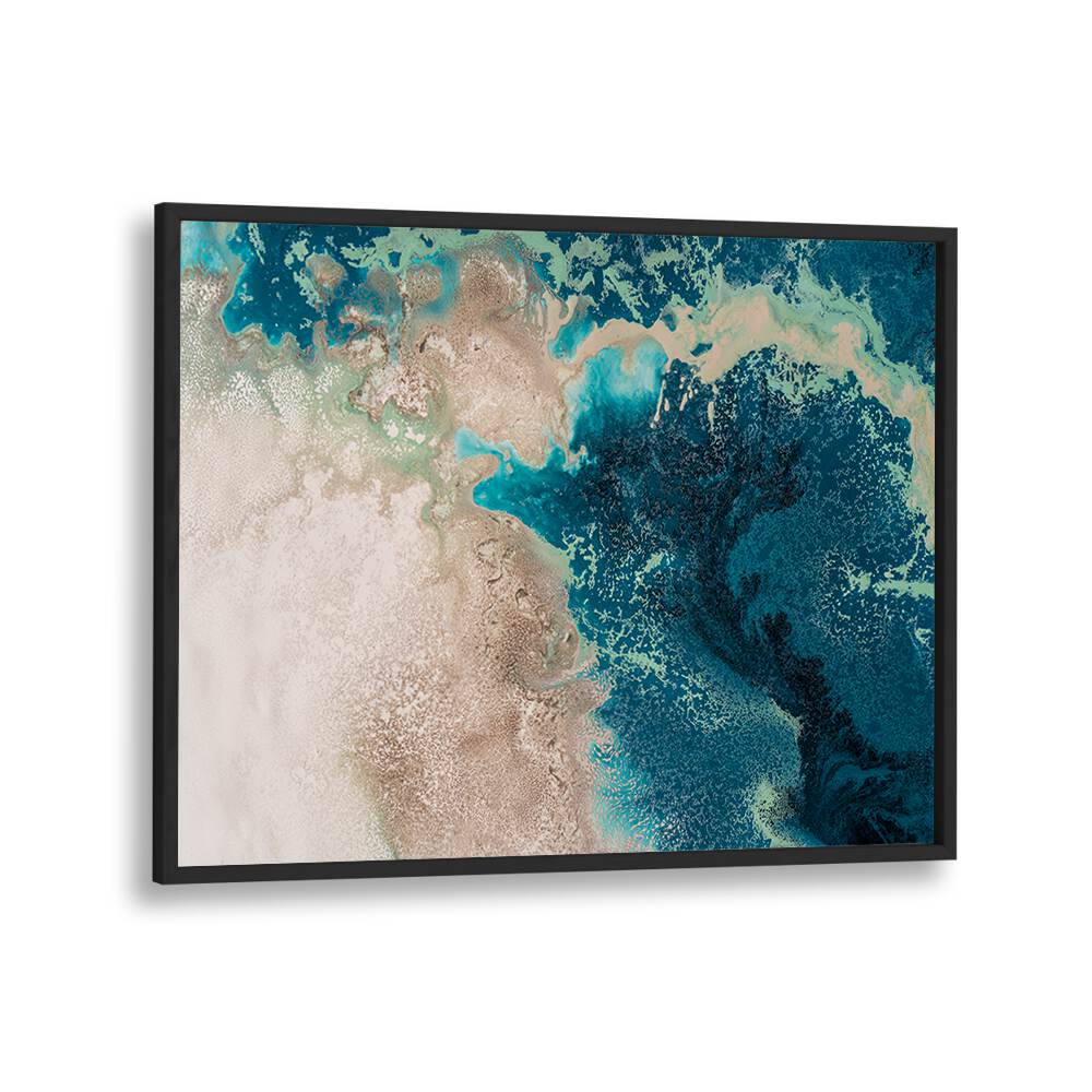 Mesmerizing GREAT TEAL SEAS, ABSTRACT PAINTINGS blend vibrant teal hues and textures for oceanic tranquility.