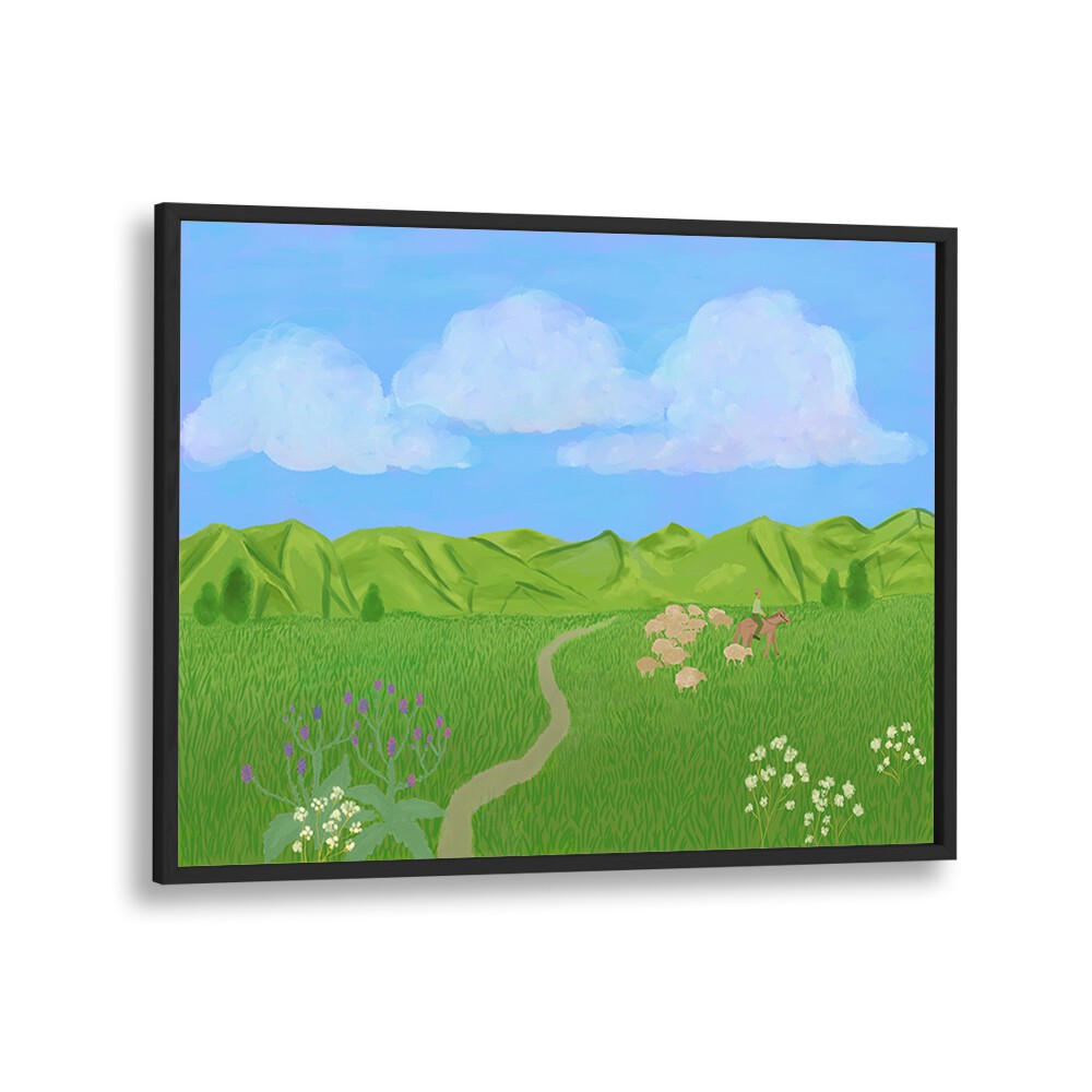 SUMMER JOURNEY , LANDSCAPE ART PRINTS , LANDSCAPE PAINTINGS