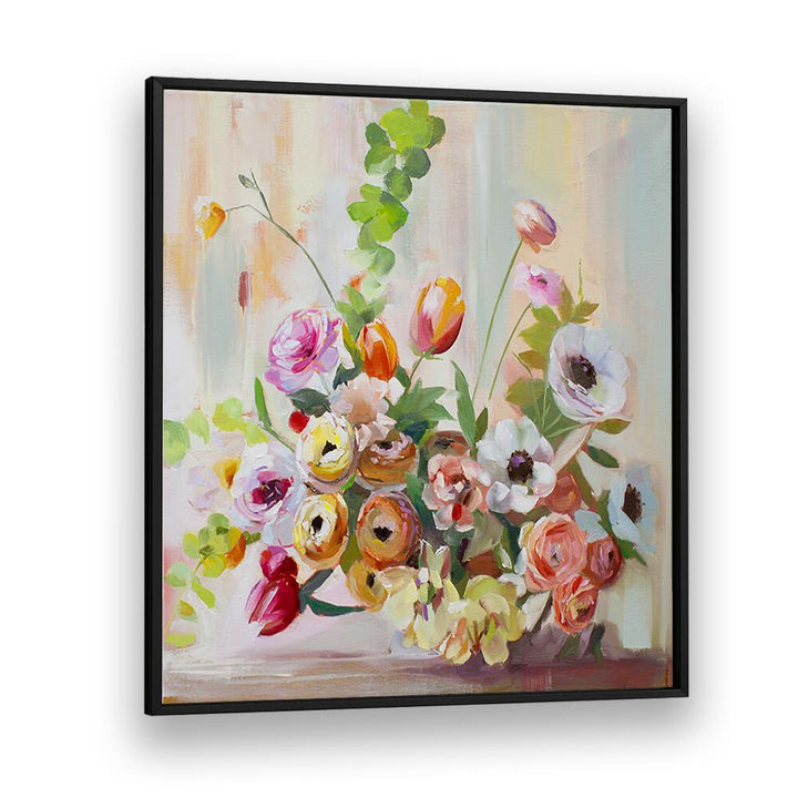 Vibrant RANUNCULUS, FLORAL FLOWER PAINTINGS bring contemporary elegance to any space with their enchanting beauty.