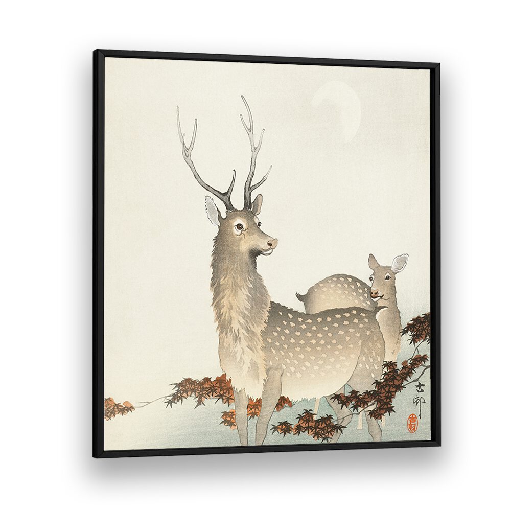 COUPLE OF DEERS (1900 - 1930)  , JAPANESE PAINTINGS , JAPANESE ART PRINTS