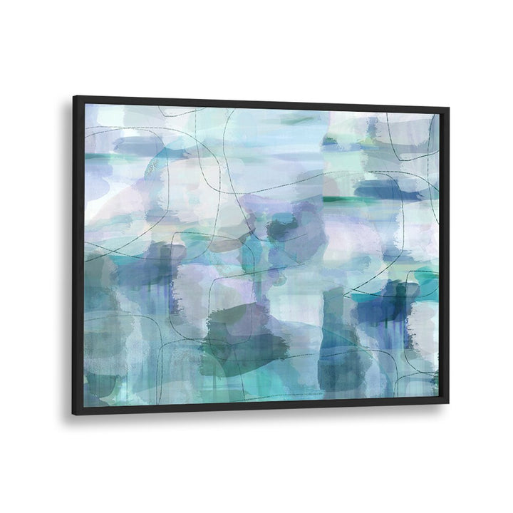AQUARELLE BLUES II, ABSTRACT PAINTINGS features vibrant hues, perfect for transforming any space with elegance.