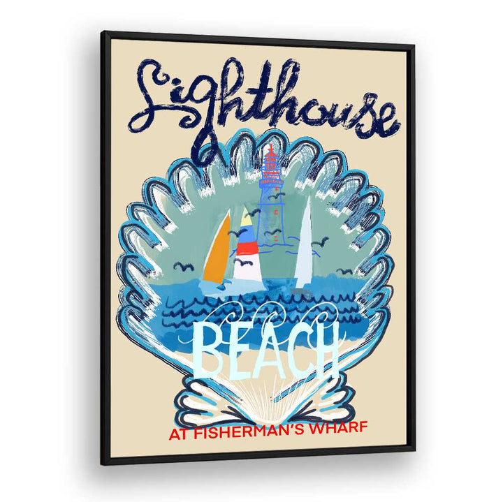 Vibrant LIGHTHOUSE I, BEACH PAINTINGS artwork enhances coastal decor, bringing serenity to your living space.