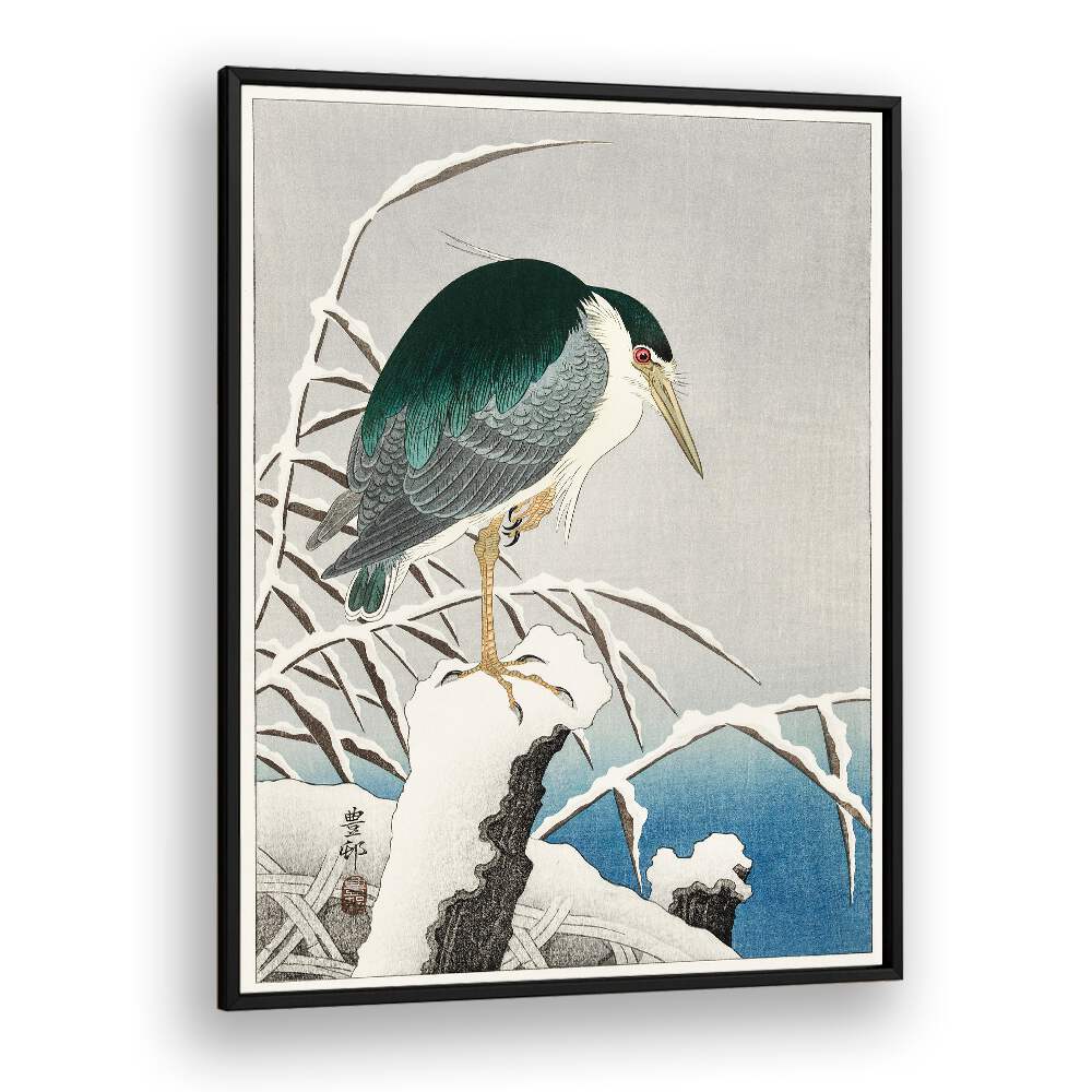 HERON IN SNOW (CA. 1925–1936)  , JAPANESE PAINTINGS , JAPANESE ART PRINTS