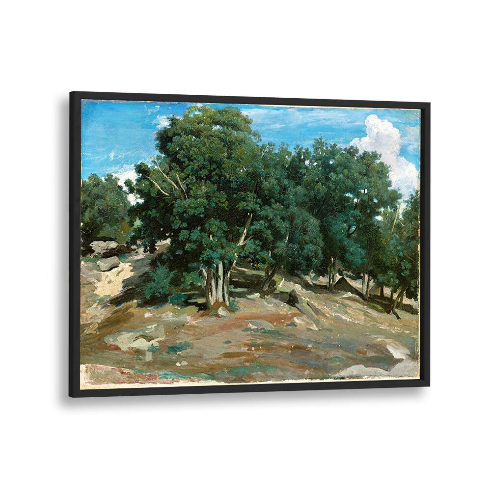 FONTAINEBLEAU OAK TREES AT BAS-BRÉAU (1832 OR 1833) , VINTAGE PAINTINGS