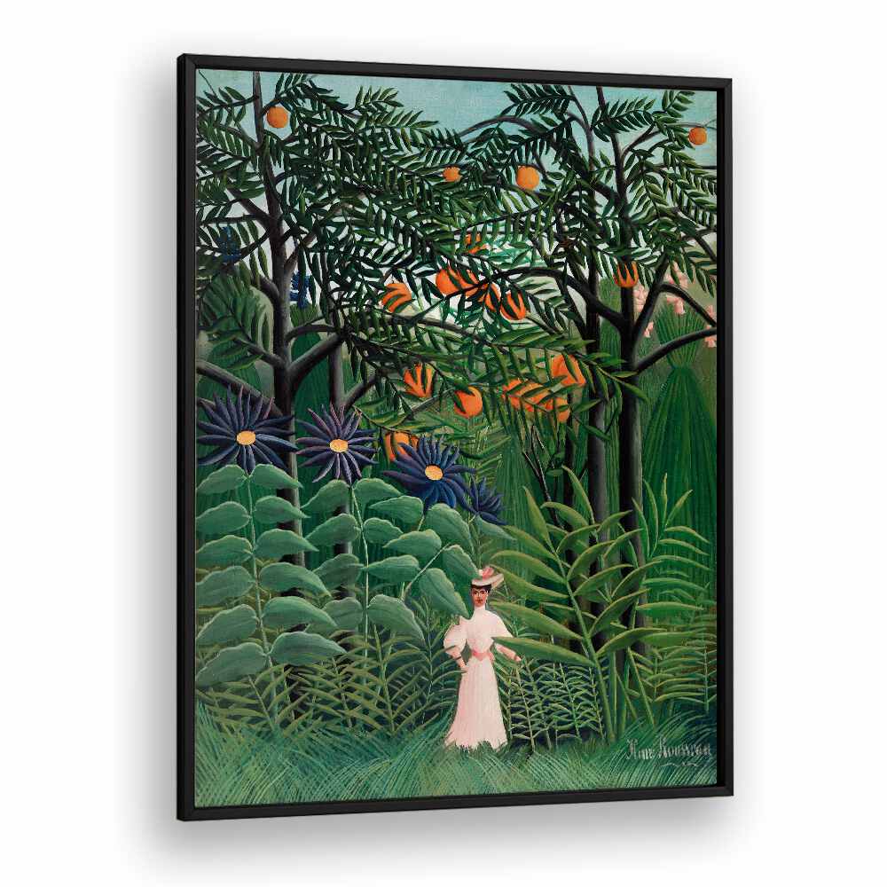 WOMAN WALKING IN AN EXOTIC FOREST (1905) , VINTAGE PAINTINGS