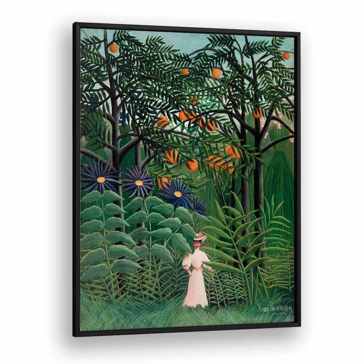 WOMAN WALKING IN AN EXOTIC FOREST (1905) , VINTAGE PAINTINGS
