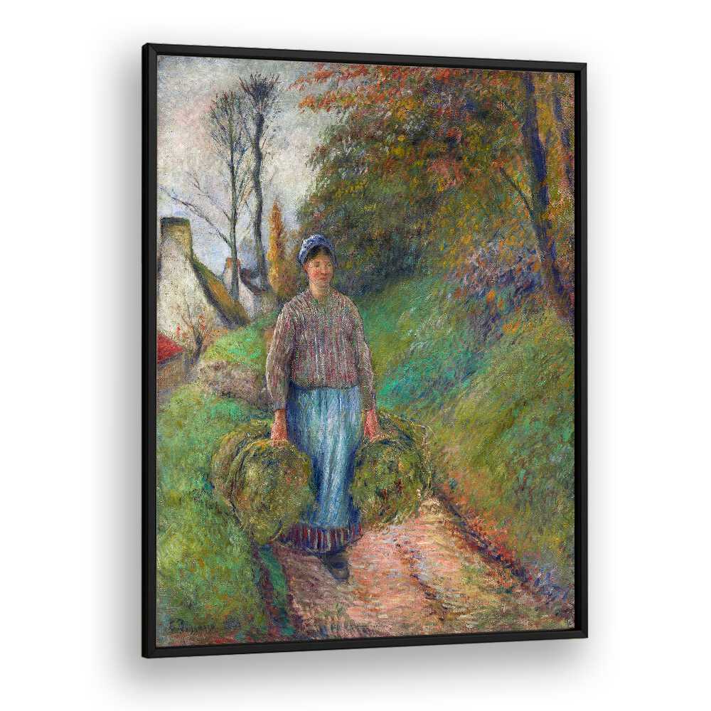 PEASANT WOMAN CARRYING TWO BUNDLES OF HAY (1883)  , VINTAGE PAINTINGS