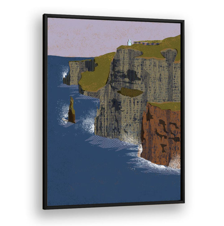 Stunning CLIFFS OF MOHER, BEACH PAINTINGS showcasing rugged cliffs and ocean waves, perfect for coastal decor.