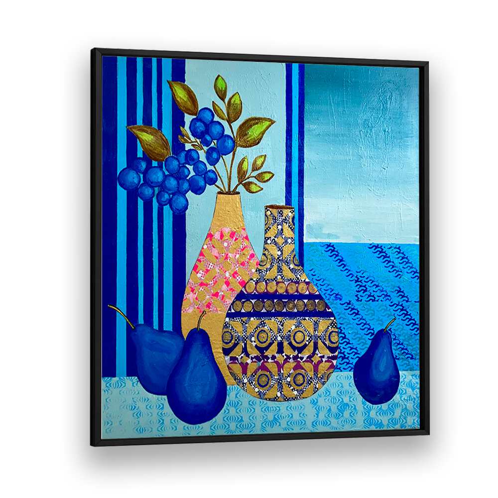 Elevate your space with BLUE MORNING, KITCHEN POSTERS, featuring vibrant vases and serene colors for a stylish touch.