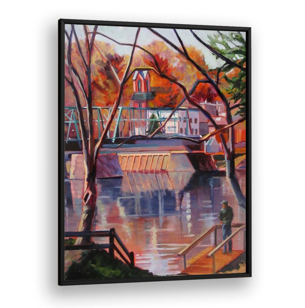 VIEW FROM LAMBERTVILLE , LANDSCAPE PAINTINGS