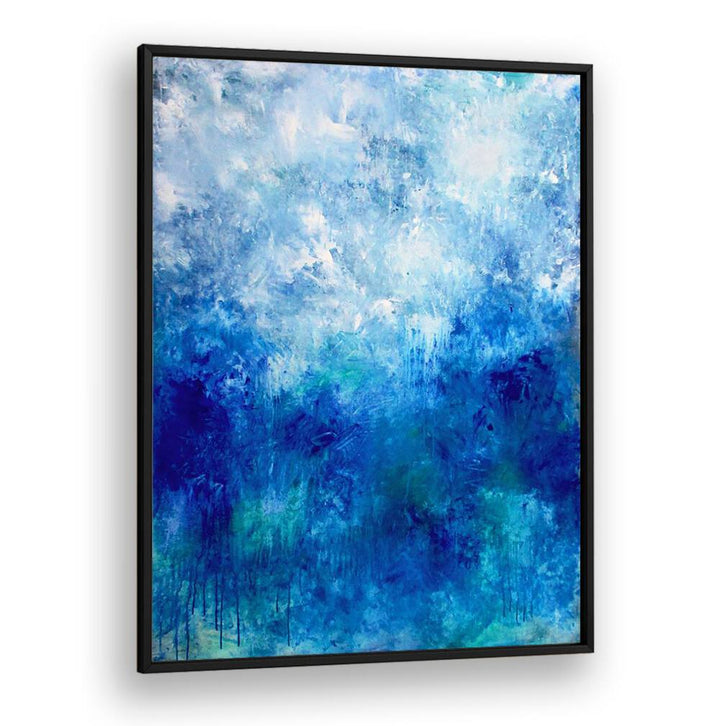 Vibrant blue hues in the ABSTRACTION DESIGN X, ABSTRACT PAINTINGS collection elevate your space with artistic flair.