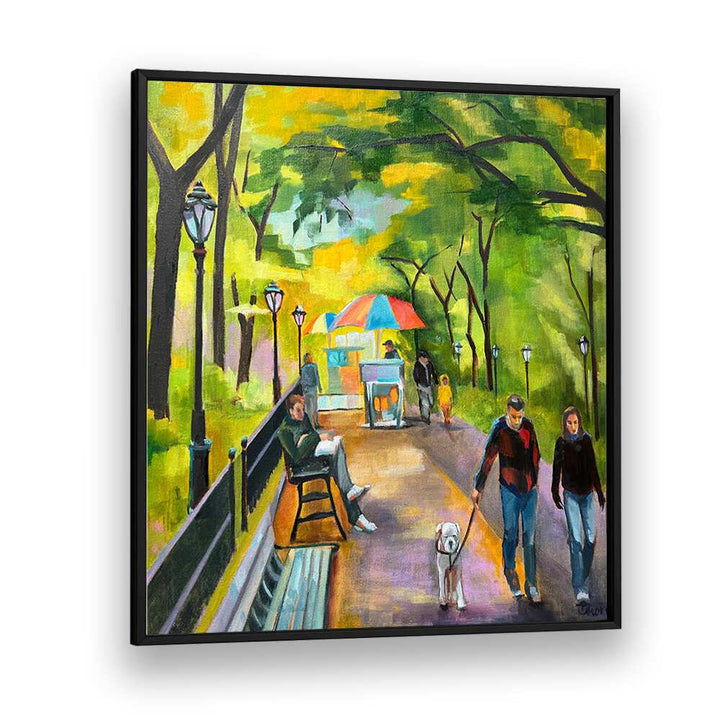 CENTRAL PARK STROLL , LANDSCAPE PAINTINGS