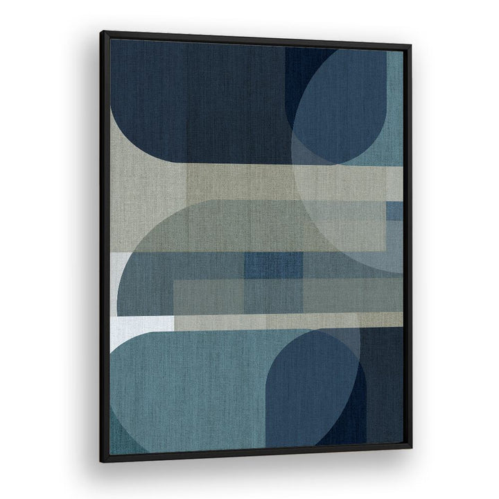 Transform your space with WOVEN BLUE LAYERS III, GEOMETRIC ART PRINTS showcasing dynamic shapes and abstract geometry.