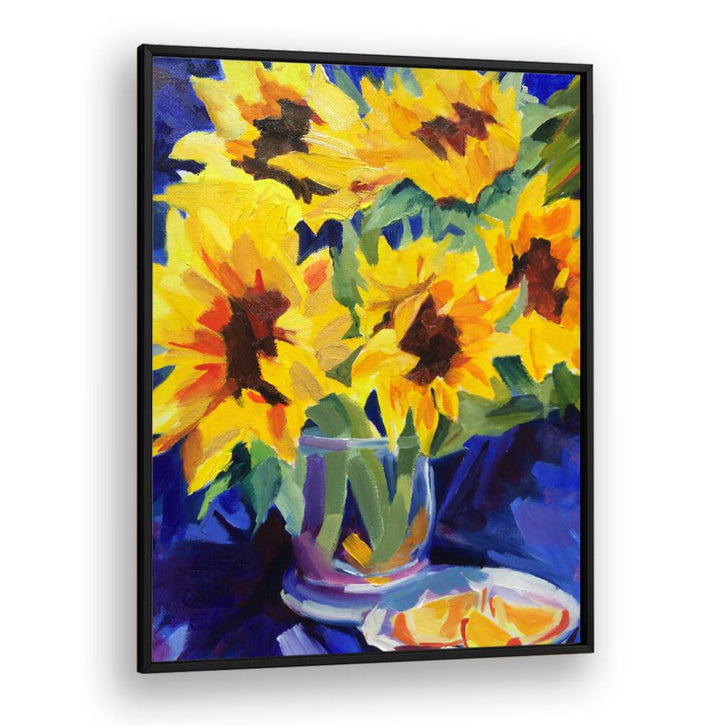SUNFLOWERS III , FLORAL FLOWER PAINTINGS
