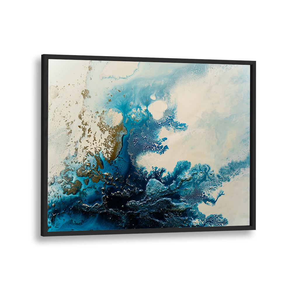 BLUE OCEAN ROYAL ESCAPE, ABSTRACT PAINTINGS showcase a stunning blend of tranquil blue tones, enhancing any space.