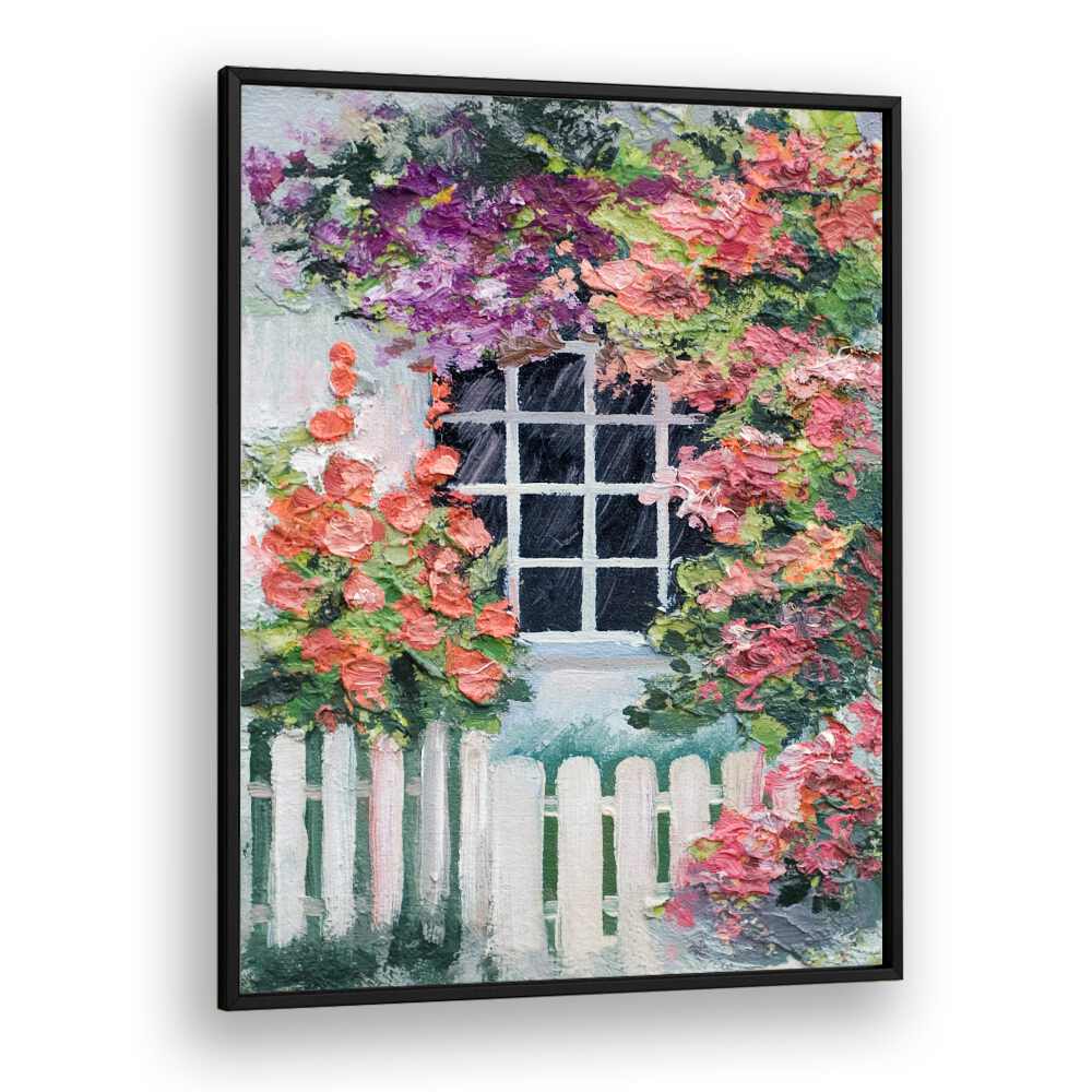 Timeless Elegance Vintage European Paintings in Black Plain Frame