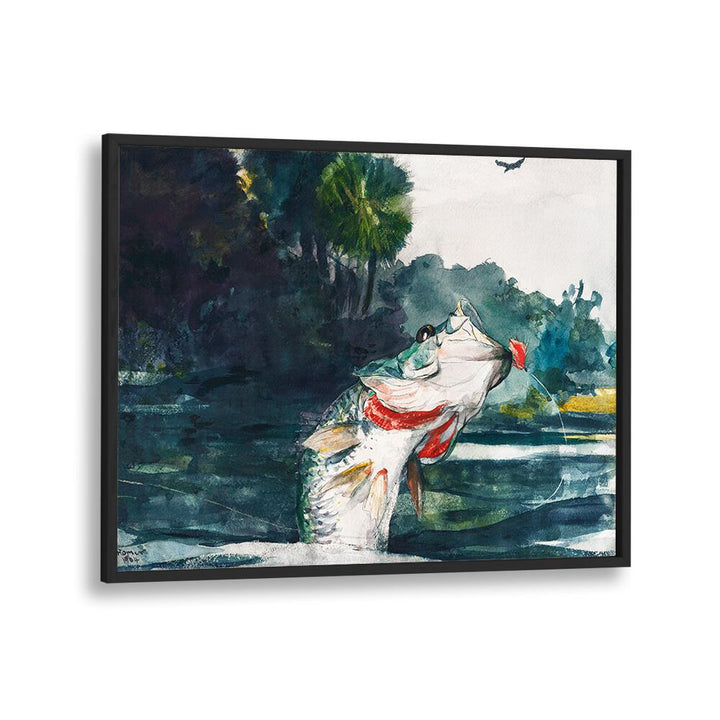 LIFE-SIZE BLACK BASS (1904)  , VINTAGE PAINTINGS