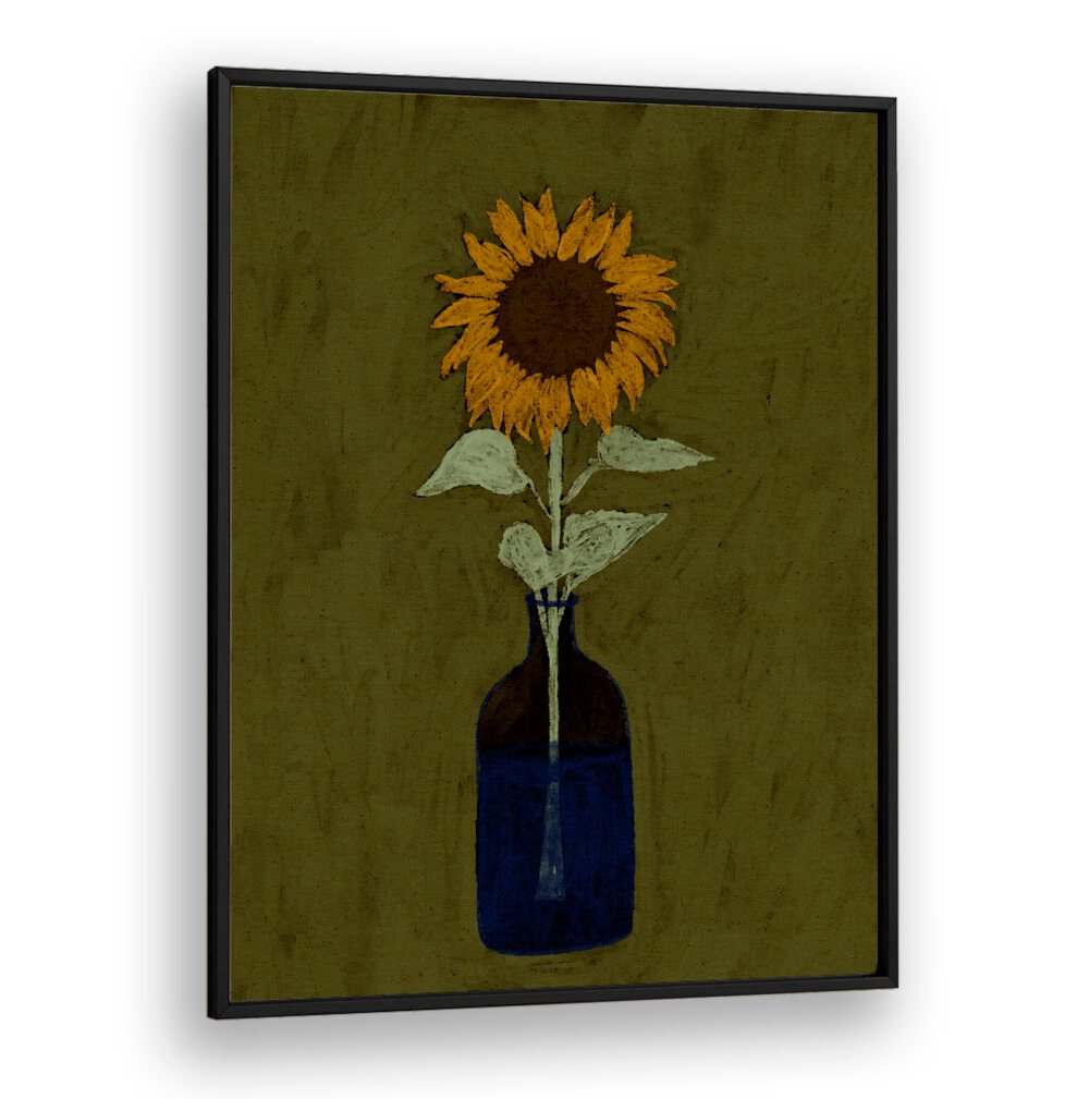 Bright sunflower in a vase showcasing the RADIANT VIEW, KITCHEN POSTERS for a vibrant kitchen decor upgrade.