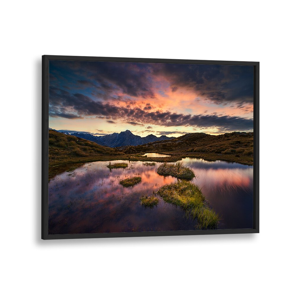 Stunning MORNING ILLUSION, PHOTOGRAPHY PRINTS showcasing serene landscapes and vibrant skies for your home decor.