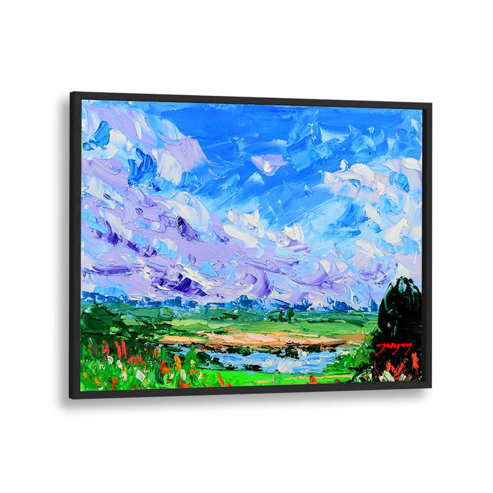 Vibrant WILDFLOWERS AND SKY, LANDSCAPE PAINTINGS capture nature's beauty with rich colors and dynamic skies.