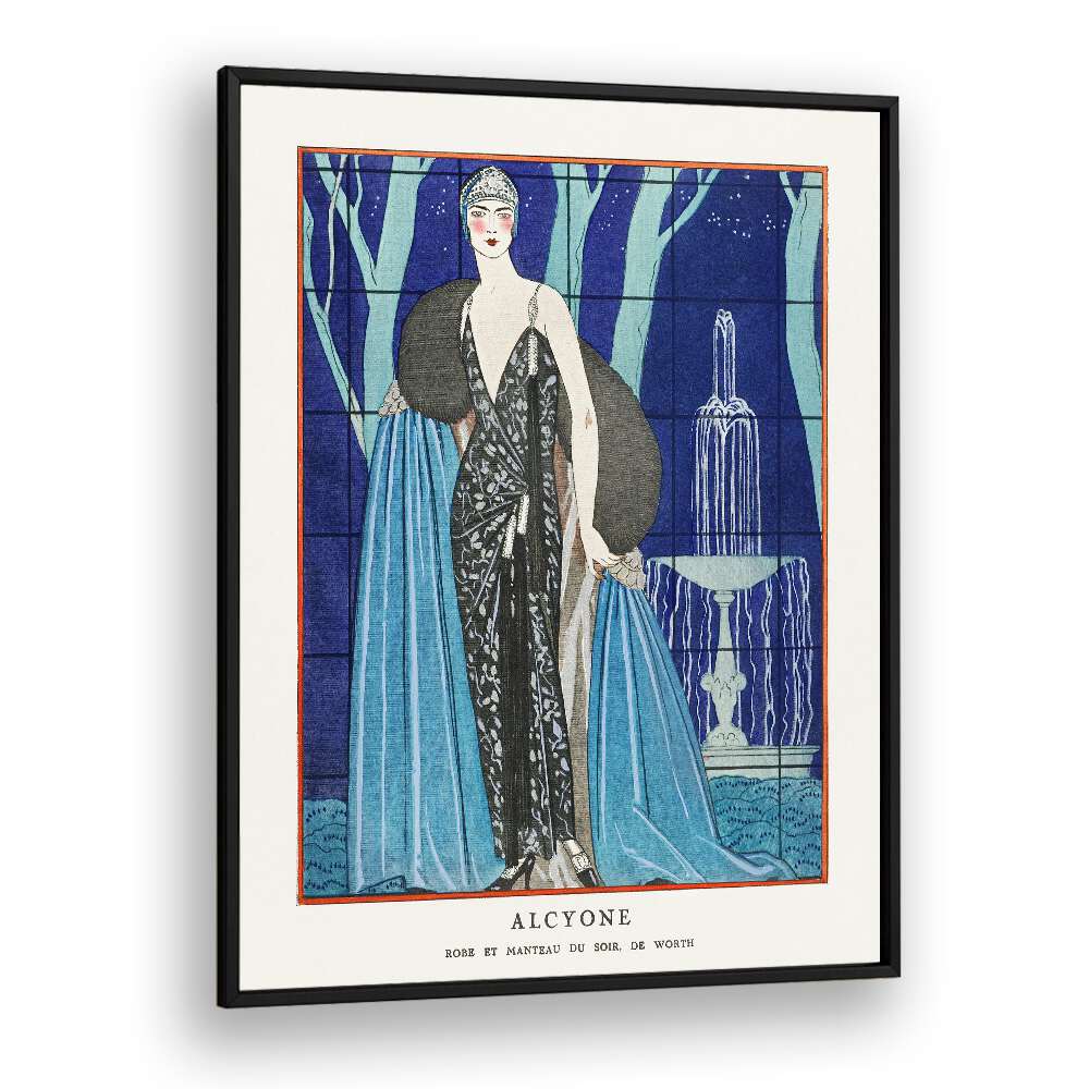 ALCYONE ROBE ET MANTEAU DU SOIR, DE WORTH (1923) , VINTAGE PAINTINGS