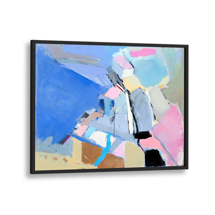 Vibrant SEA TOWN, ABSTRACT PAINTINGS artwork, perfect for beach lovers seeking stylish seaside decor.