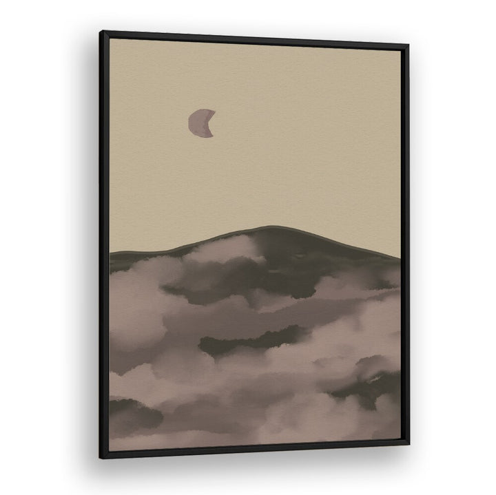 Elegant NIGHT, LANDSCAPE PAINTINGS featuring serene hills and a soft moonlight, perfect for tranquil evenings.