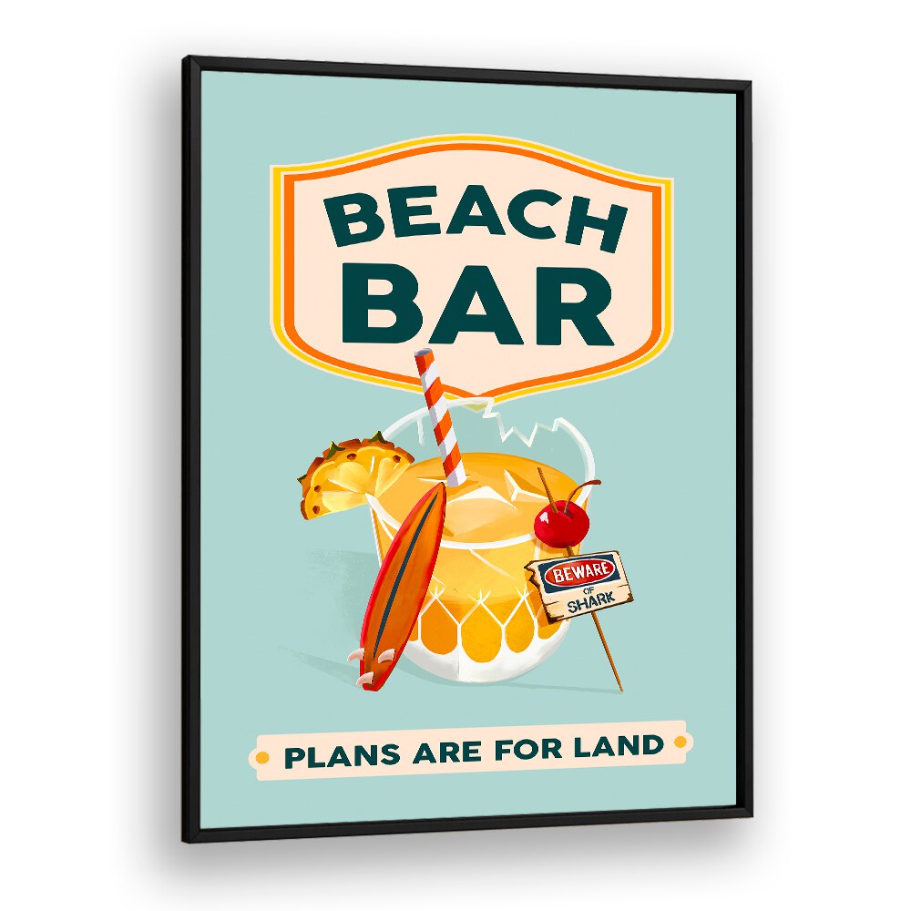 BEACH BAR SUMMER TROPICAL COCKTAIL BAR ART , BAR POSTERS , BAR ART PRINTS